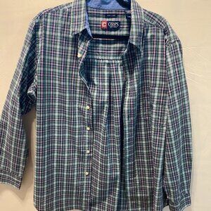 Men’s Chaps Long Sleeve Button Up Large Shirt